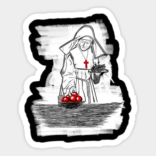 Gothic Priestess Drawing Sticker